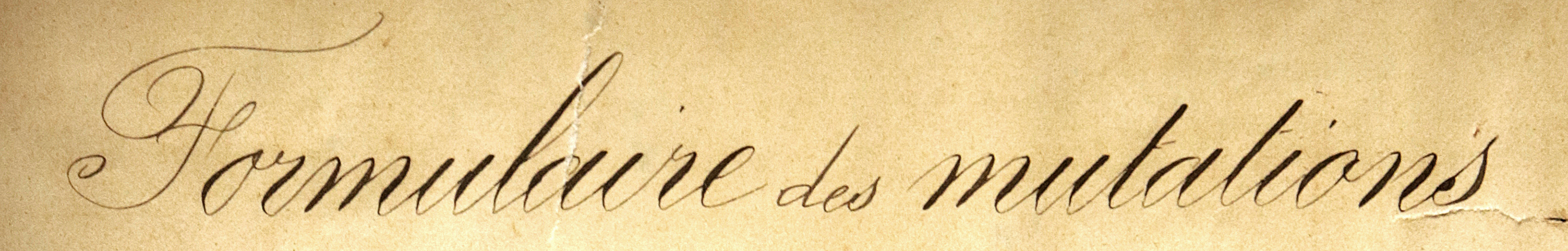 Formulaire des Mutations